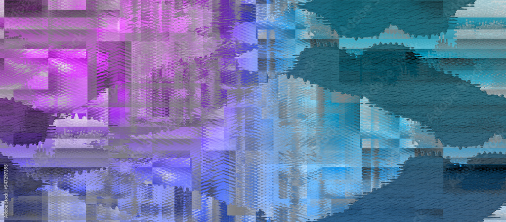 Abstract iridescent glitch art texture background image.