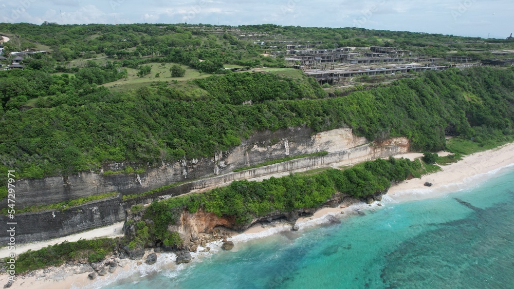 Bali, Indonesia - November 7, 2022: The Beaches and Cliffs of Southern Bali Indonesia