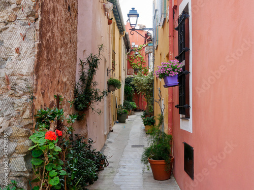 Old town and architecture of Menton on the French riviera