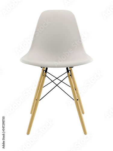 White scandinavian cafe chair mockup. white. Transparent. Png