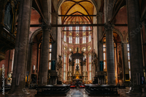 Interior of the church Santi Giovanni e Paolo, Venice © Anastasiia Bielokon