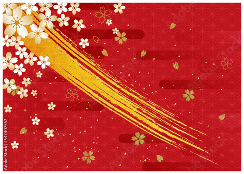 金箔和柄_赤背景