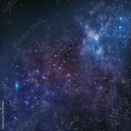 Stars in sky, starry night starlight shine of milky way, space cosmic background, starry background. © vuang