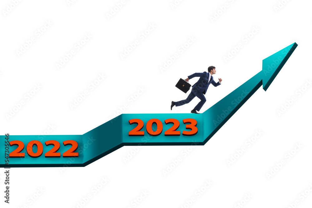 Growth concept with new year of 2023 Growth concept with new year of 2023