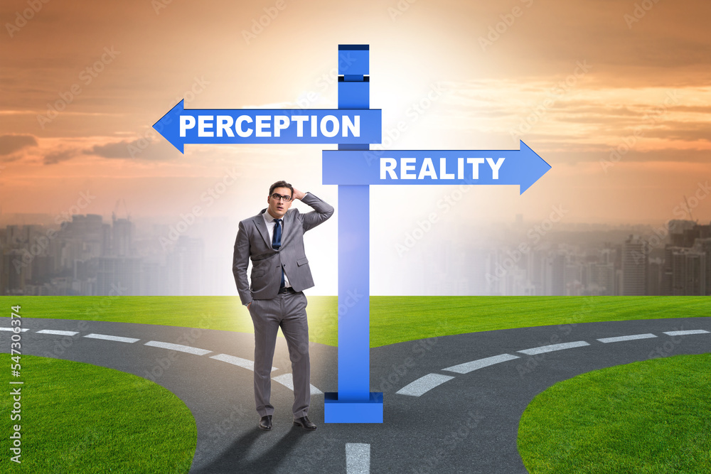 Concept of choosing perception or reality