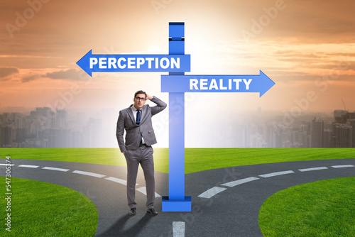 Obraz na płótnie Concept of choosing perception or reality w salonie