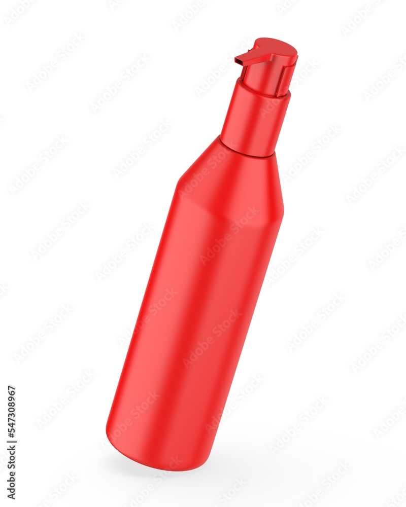 Blank Plastic Bottle with Pump Dispenser For Branding, 3d render illustration. Blank Plastic Bottle with Pump Dispenser For Branding, 3d render illustration.