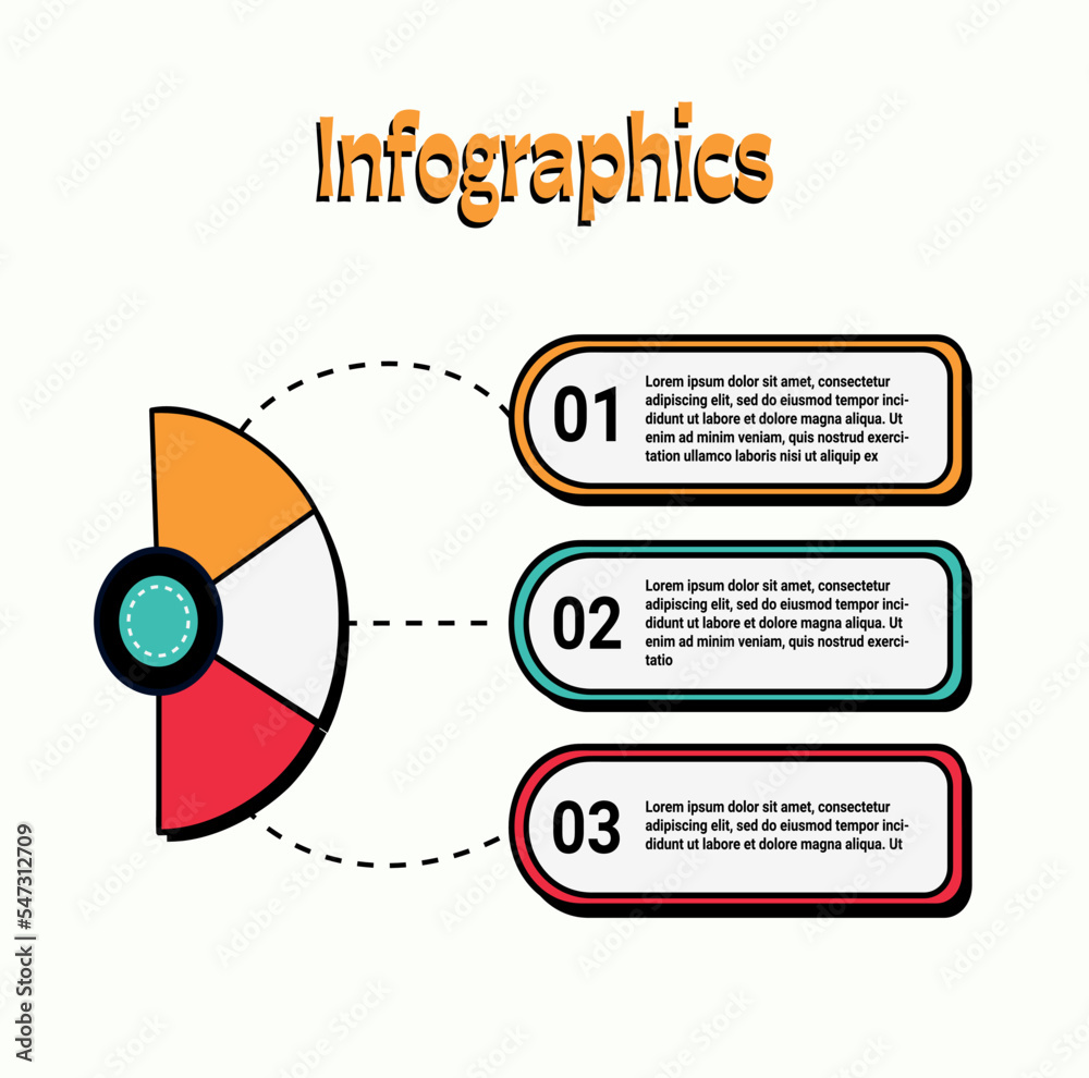 Fototapeta premium Infographic with steps and options.