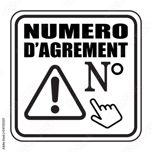 Logo numéro d'agrément.