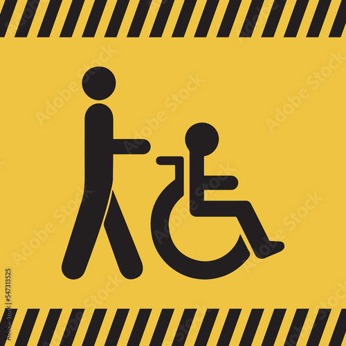 Logo accès personnes à mobilité réduite.	