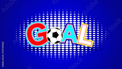Goal football with blue background, suitable for sport or game