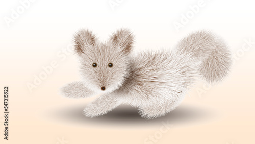 Cute ferret vector