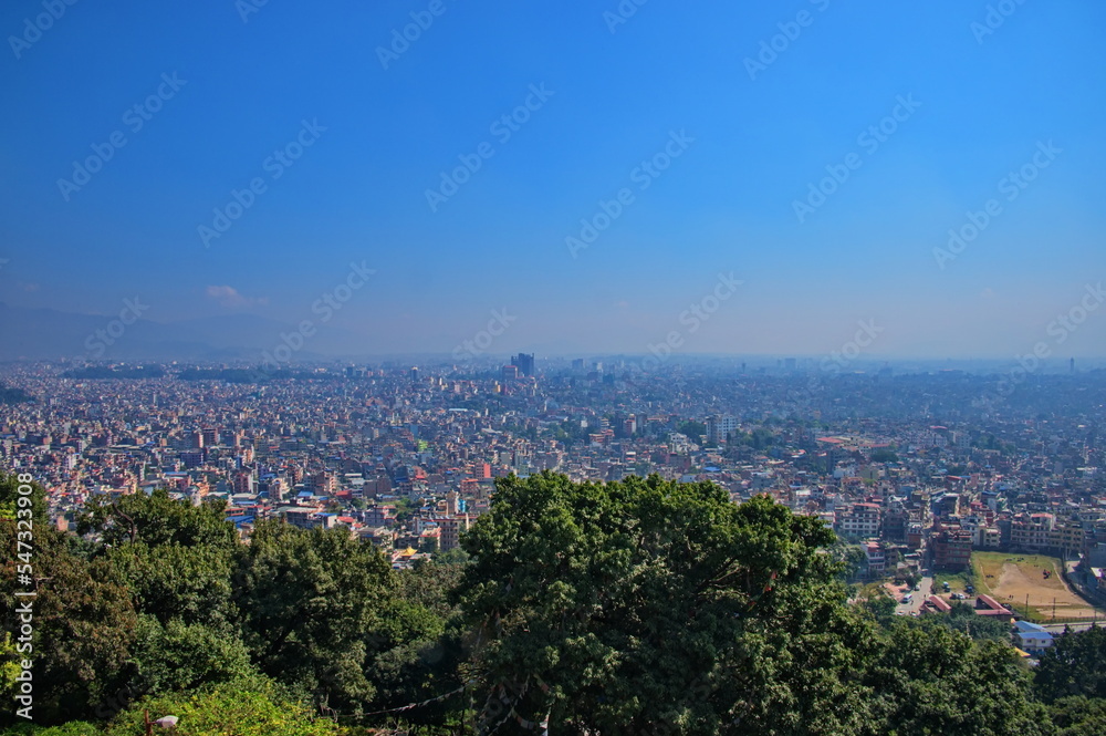 Panoramic view of the Kathmandu in Nepal