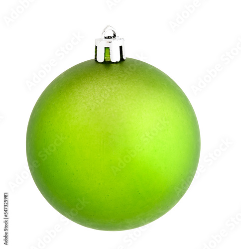 Bright green ball Christmas ornament 