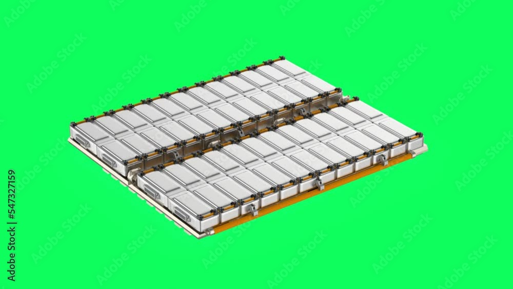 EV car battery or pack of battery cells module on green screen EV car battery or pack of battery cells module on green screen