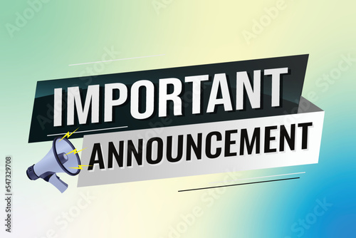 important announcement word concept vector illustration lines modern futuristic 3d style for landing page template ui web mobile app poster banner flyer background gift card coupon label wallpaper