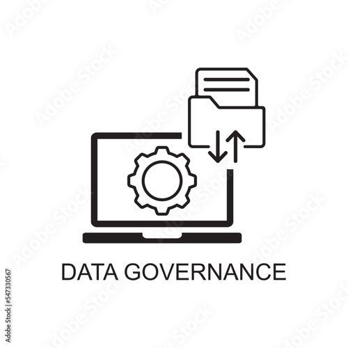 data governance icon , technology icon