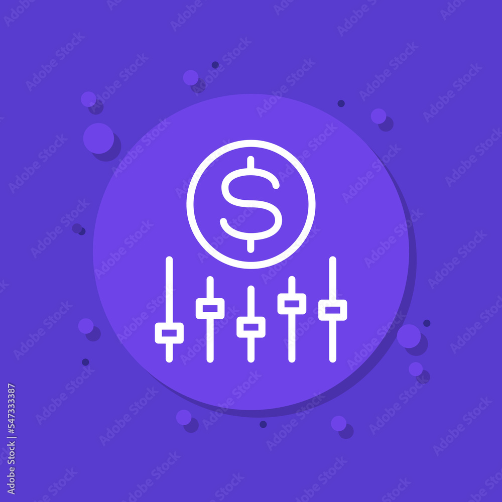 dynamic pricing line icon for web dynamic pricing line icon for web