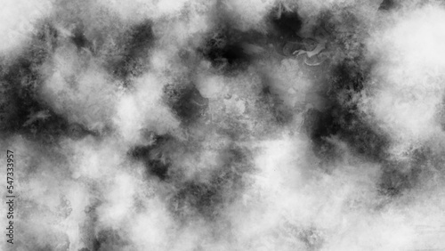 Old paper dark black grunge background with marble vintage texture. Old black paper texture with streaks of black and gray paint. Watercolor abstract black background in grunge style.
