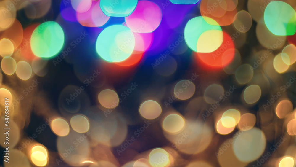 blurred colorful lights on black background .photo with copy spa