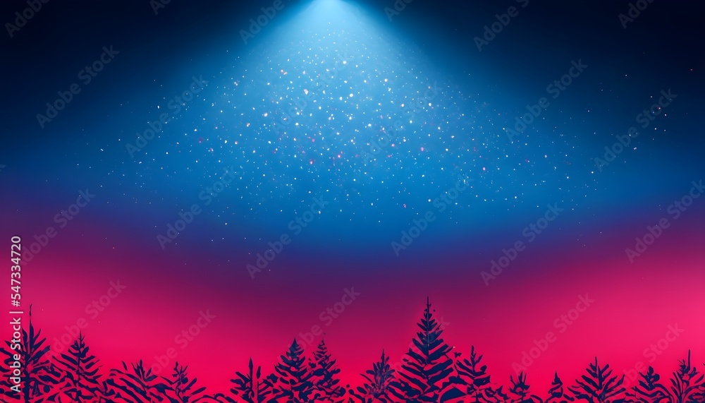 Colorful Christmas decoration background illustration, blue and magenta wallpaper 