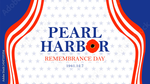 pearl harbor remembrance day background stock vector