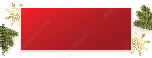 decorative merry christmas event banner with text space