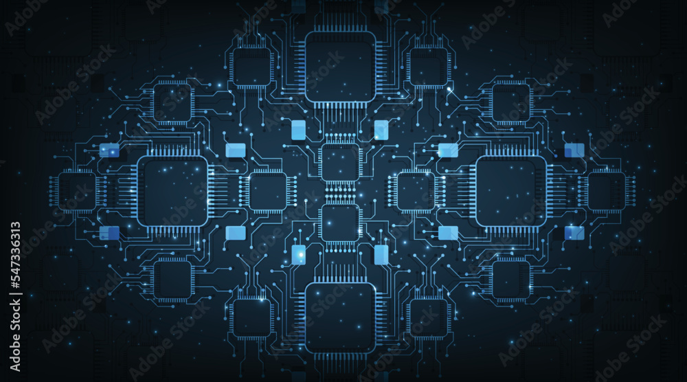 Circuit vector illustration design template.Vector abstract technology Circuit board on dark blue background.High tech circuit board connection system concept. Circuit vector illustration design template.Vector abstract technology Circuit board on dark blue background.High tech circuit board connection system concept.