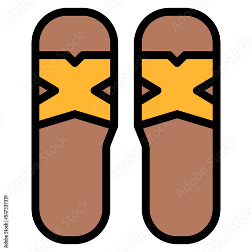 sandals slippers summer shoes icon