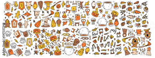 halloweeen set vector design for halloween event resources