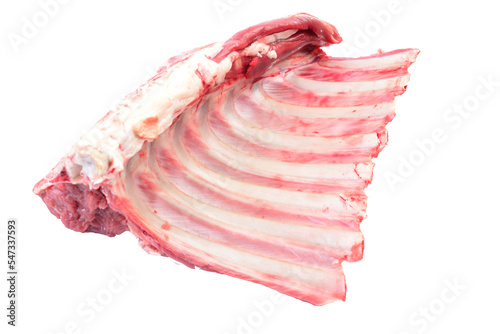 Lamb meat isolated on white