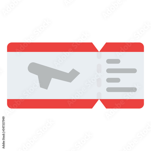 ticket vacation flight travel icon
