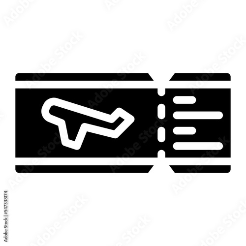 ticket vacation flight travel icon