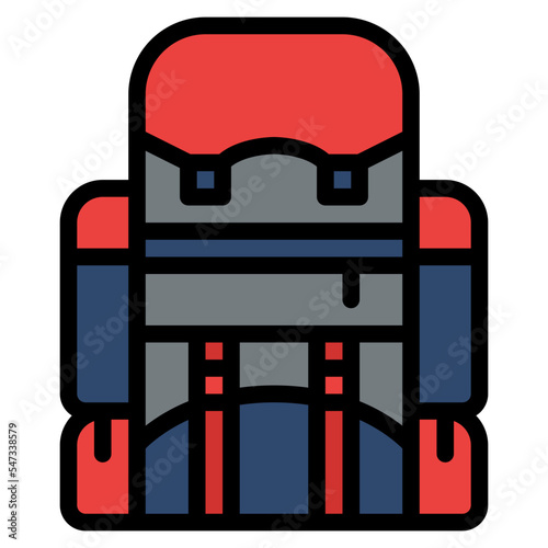 backpacker fashion bag men icon
