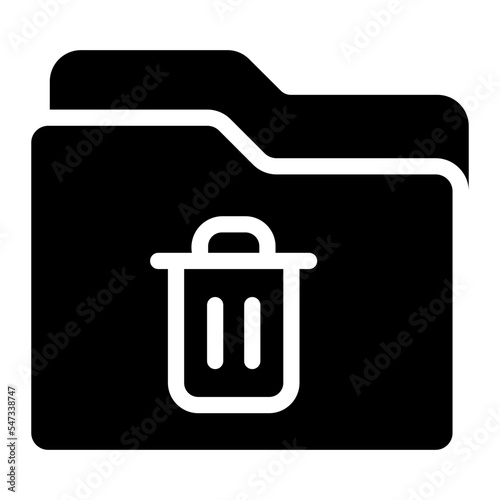 delete folder glyph icon