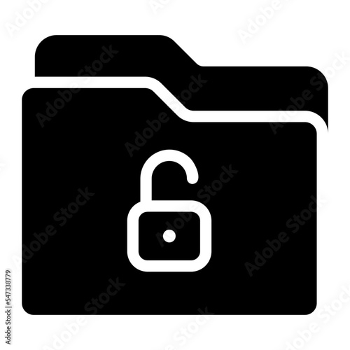 unlock glyph icon