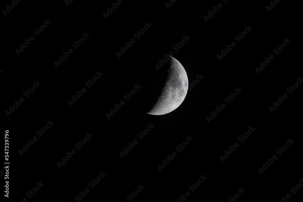 Crescent moon in the night sky Crescent moon in the night sky