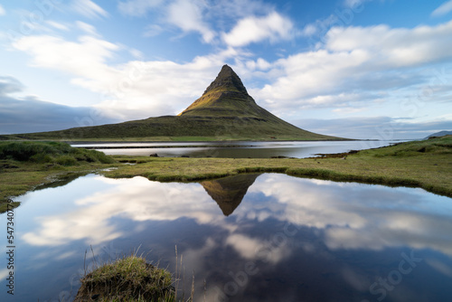 kirkjufell landscape with reflection