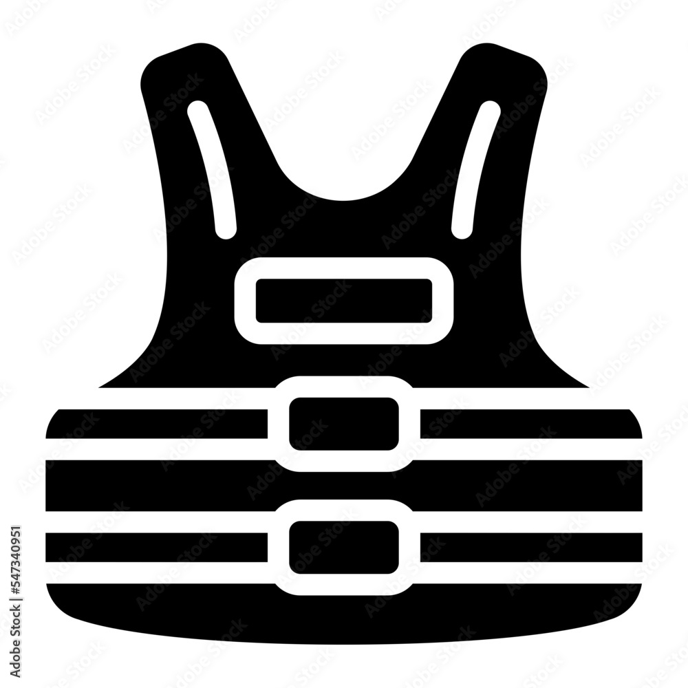 Obraz premium bulletproof vest glyph icon