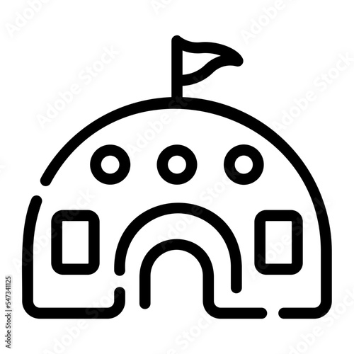 bunker line icon