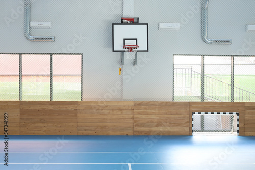 Basketball court indoorinside sports hall. Sport training concept. Healthy active life