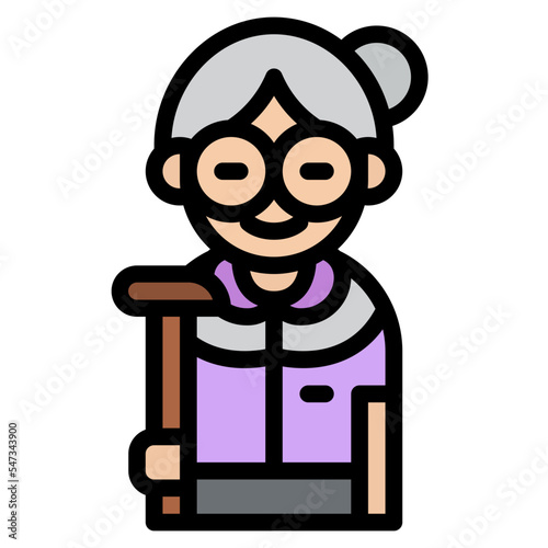 grandmother grandparent old family people icon