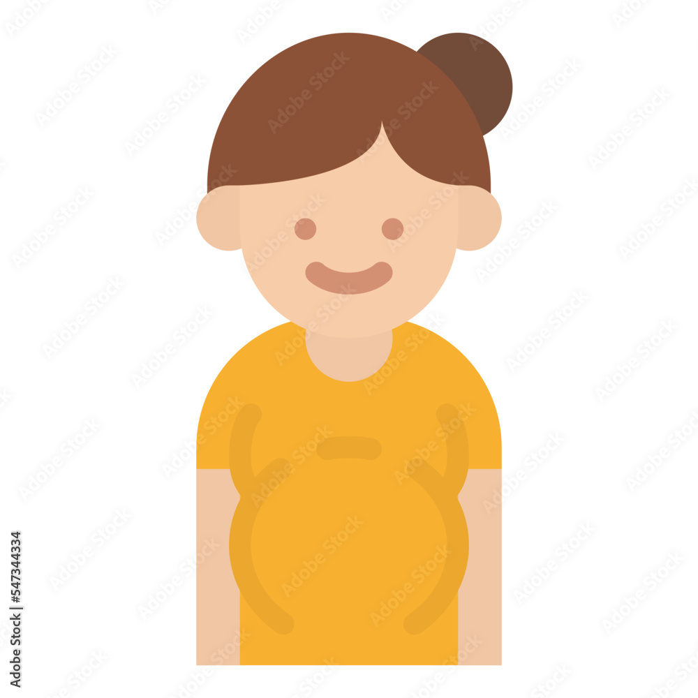 mother pregnant baby family people icon