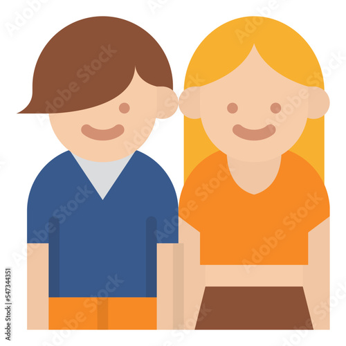 teenagers boy girl sibling people icon