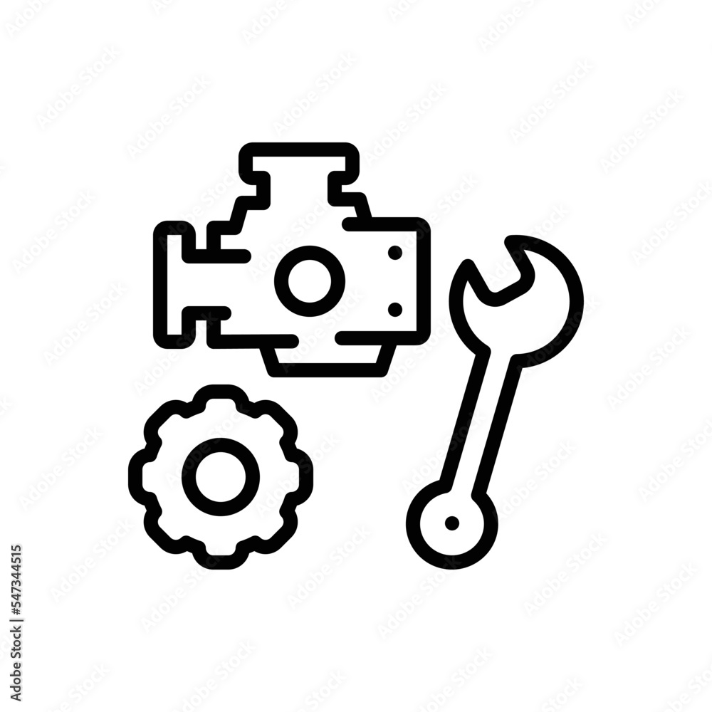 Black line icon for part Black line icon for part