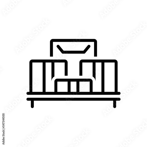 Black line icon for packs