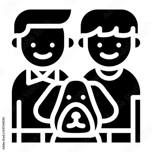 couple lover gay dog people icon