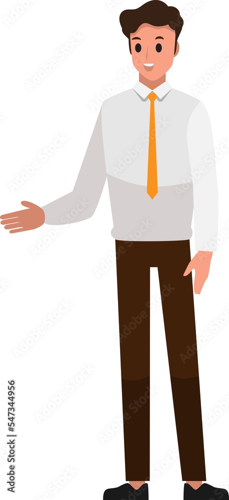 cartoon business man wearing white shirt character set ,Vector illustration cartoon business man wearing white shirt character set ,Vector illustration