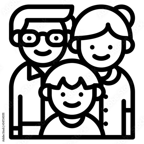 father mother son family people icon