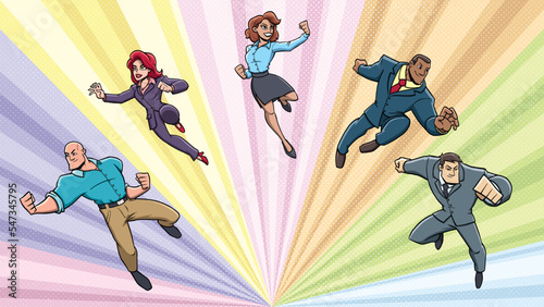 Super Business Team in Action